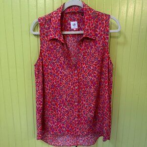 Colorful CABI sheer button up